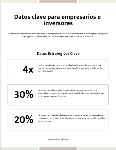 Mapa con los datos estratégicos sobre la importancia de invertir en una reforma en los negocios